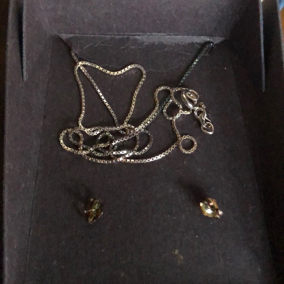 Sterling Silver Garnet Heart Necklace - Picture 4 of 7